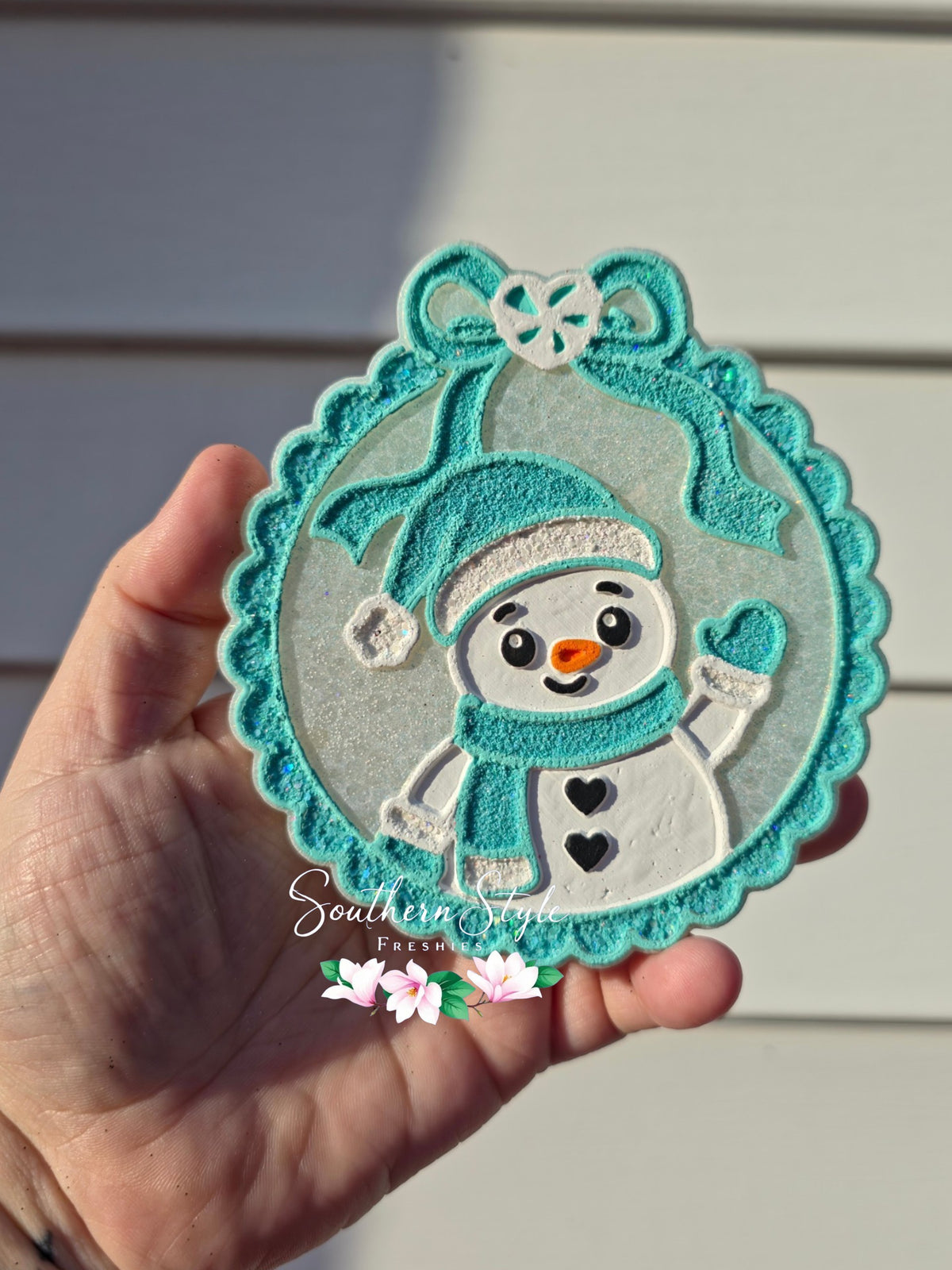 Snowman Frame with Bow