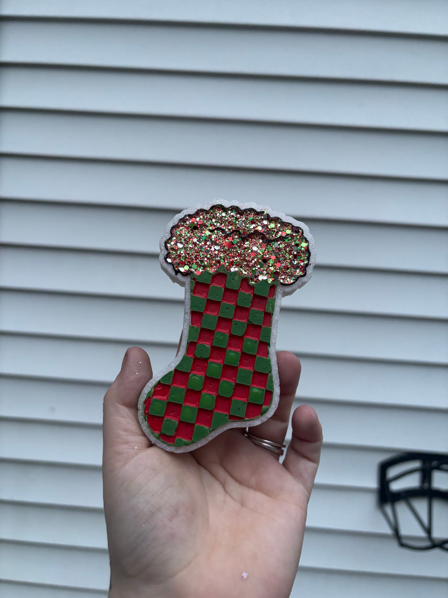 Checkered Christmas Stocking