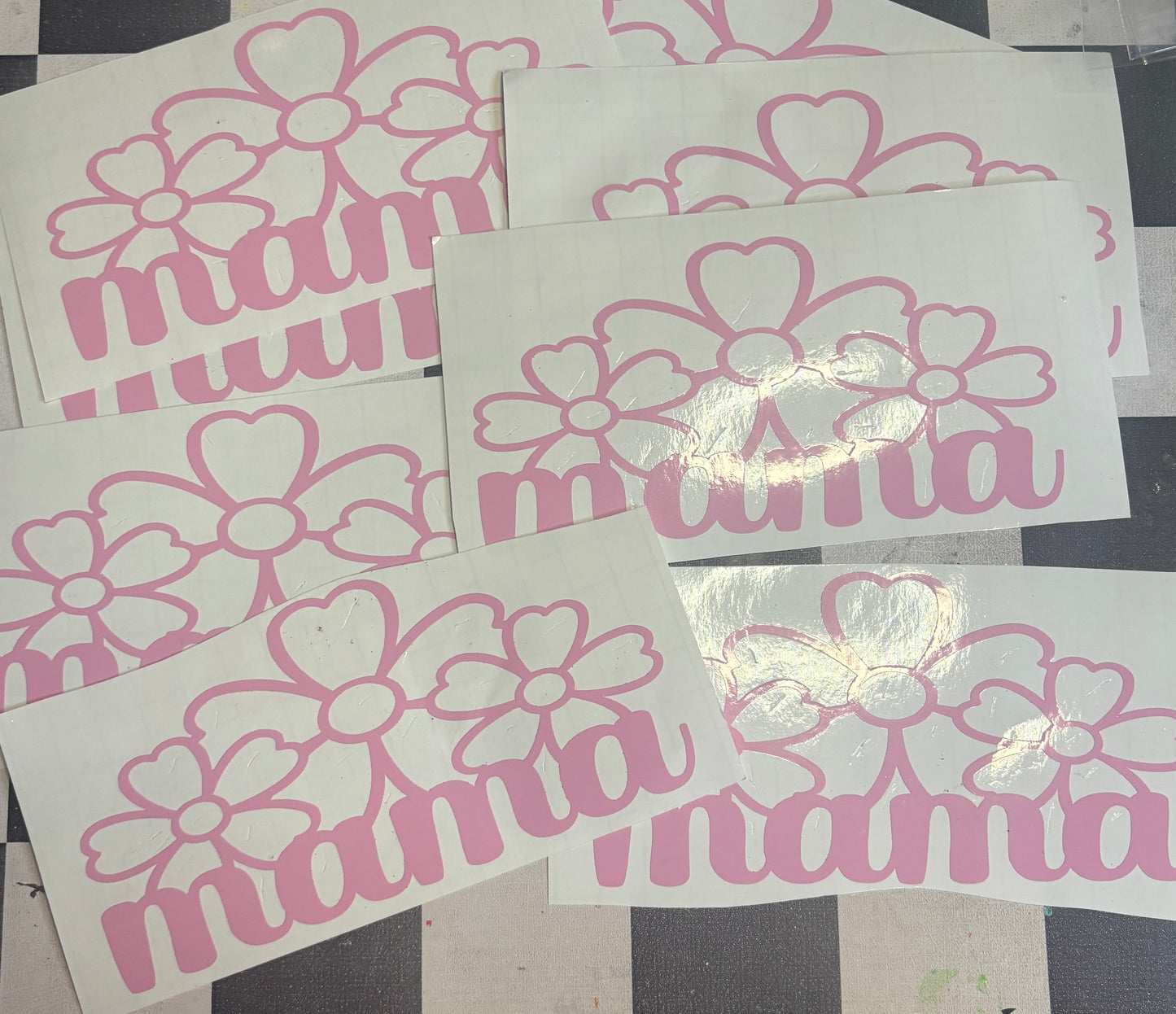 Mama with Flowers Vinyl Decal