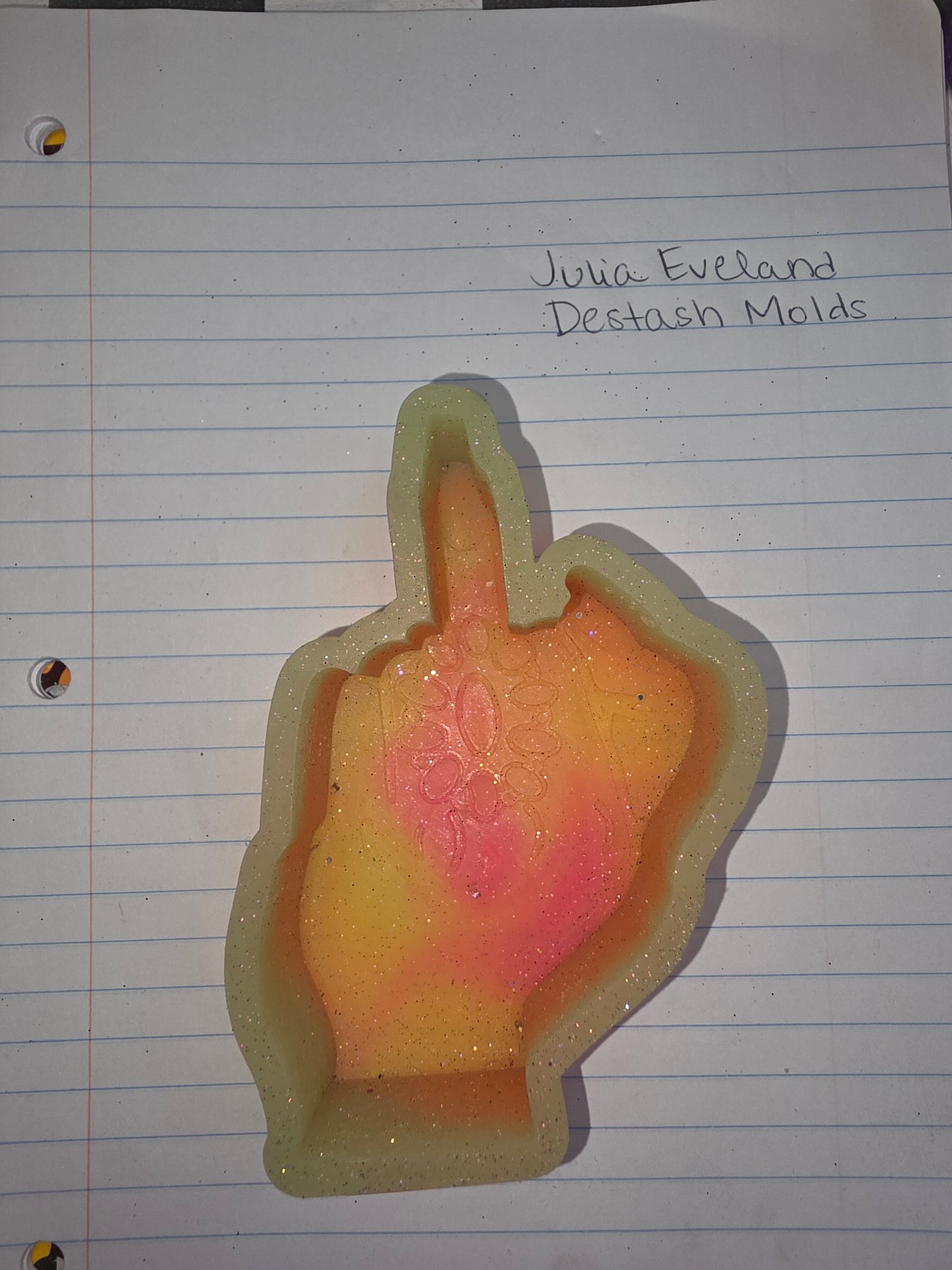 Cowgirl Middle Finger Destash Mold