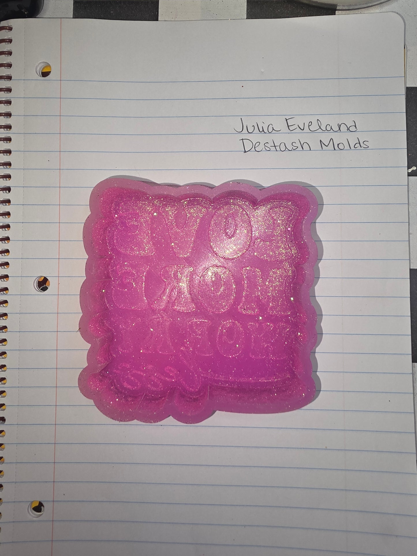 Love More Worry Less Destash Mold