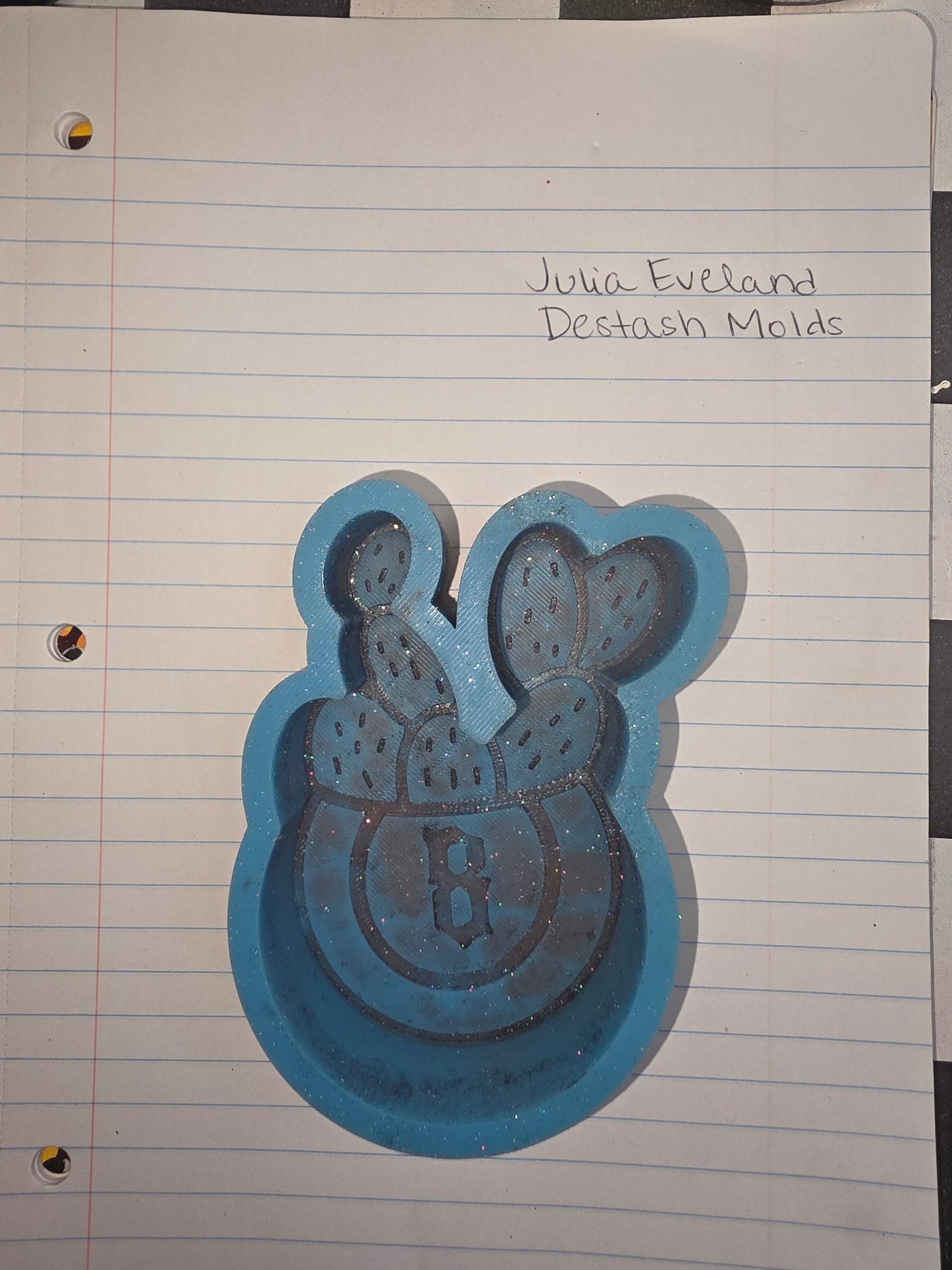 8 Ball Planter with Cactus Destash Mold