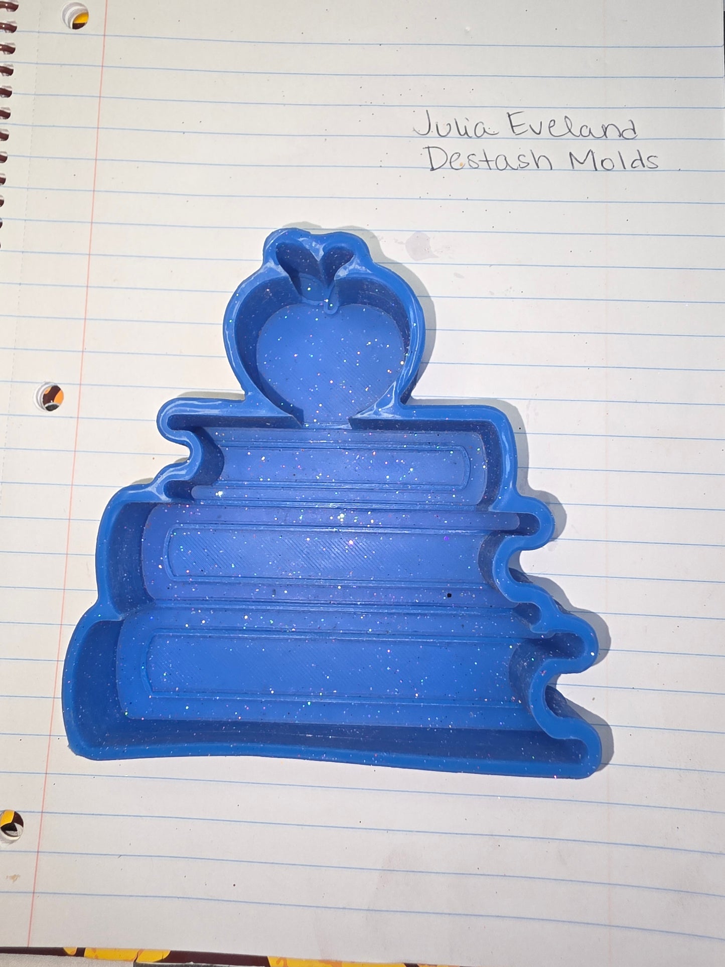 Book Stack with Apple Destash Mold