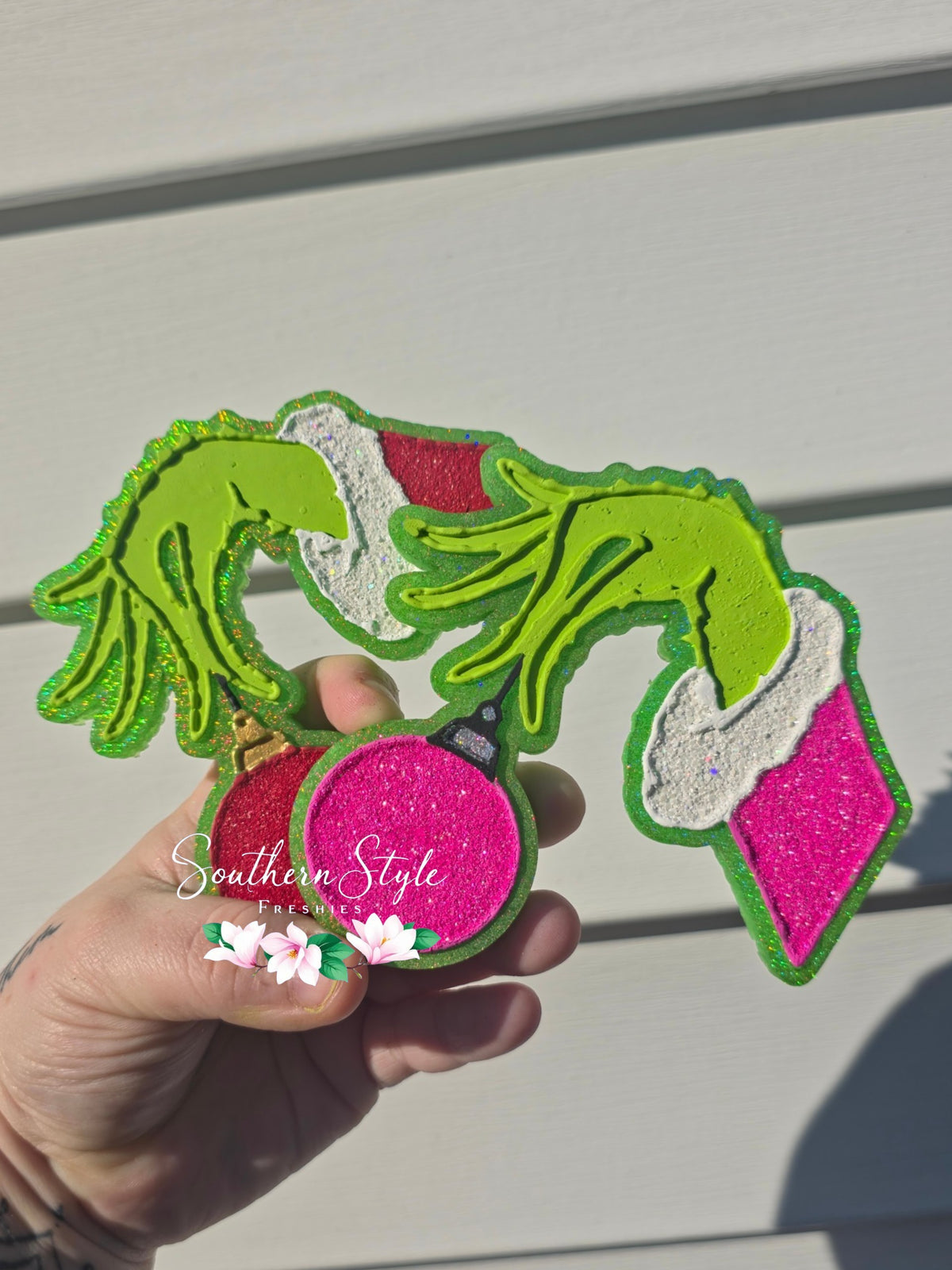Green Guy Hand with Ornament