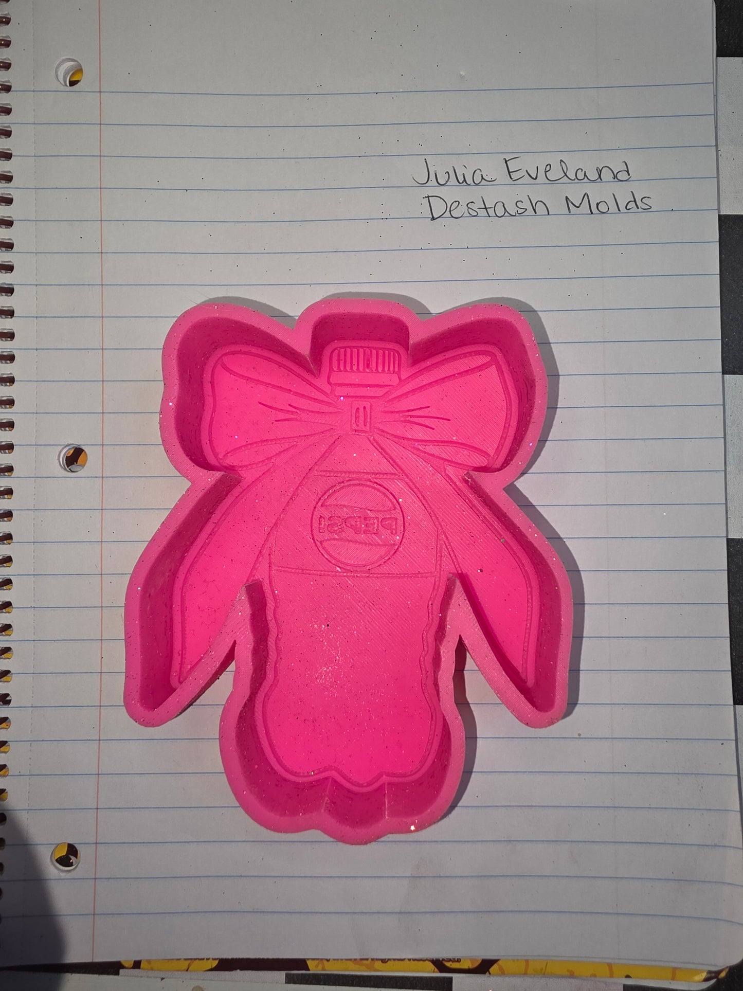 Pepsi Bottle with Bow Destash Mold