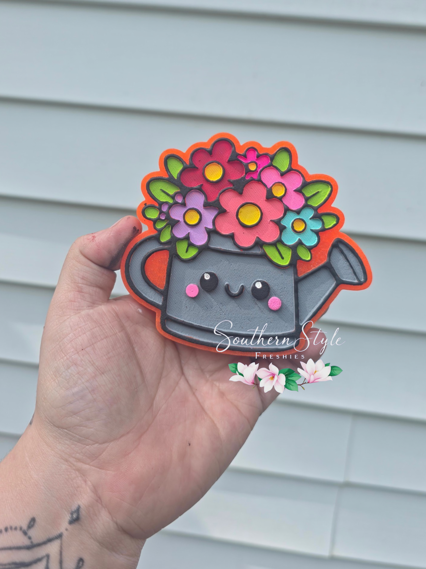 Watering Can with Flowers