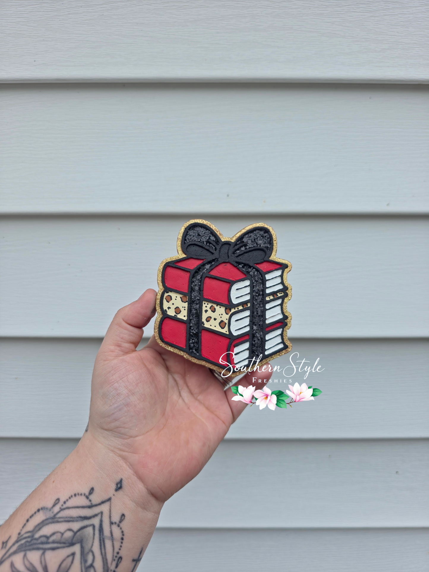 Book Stack with Bow