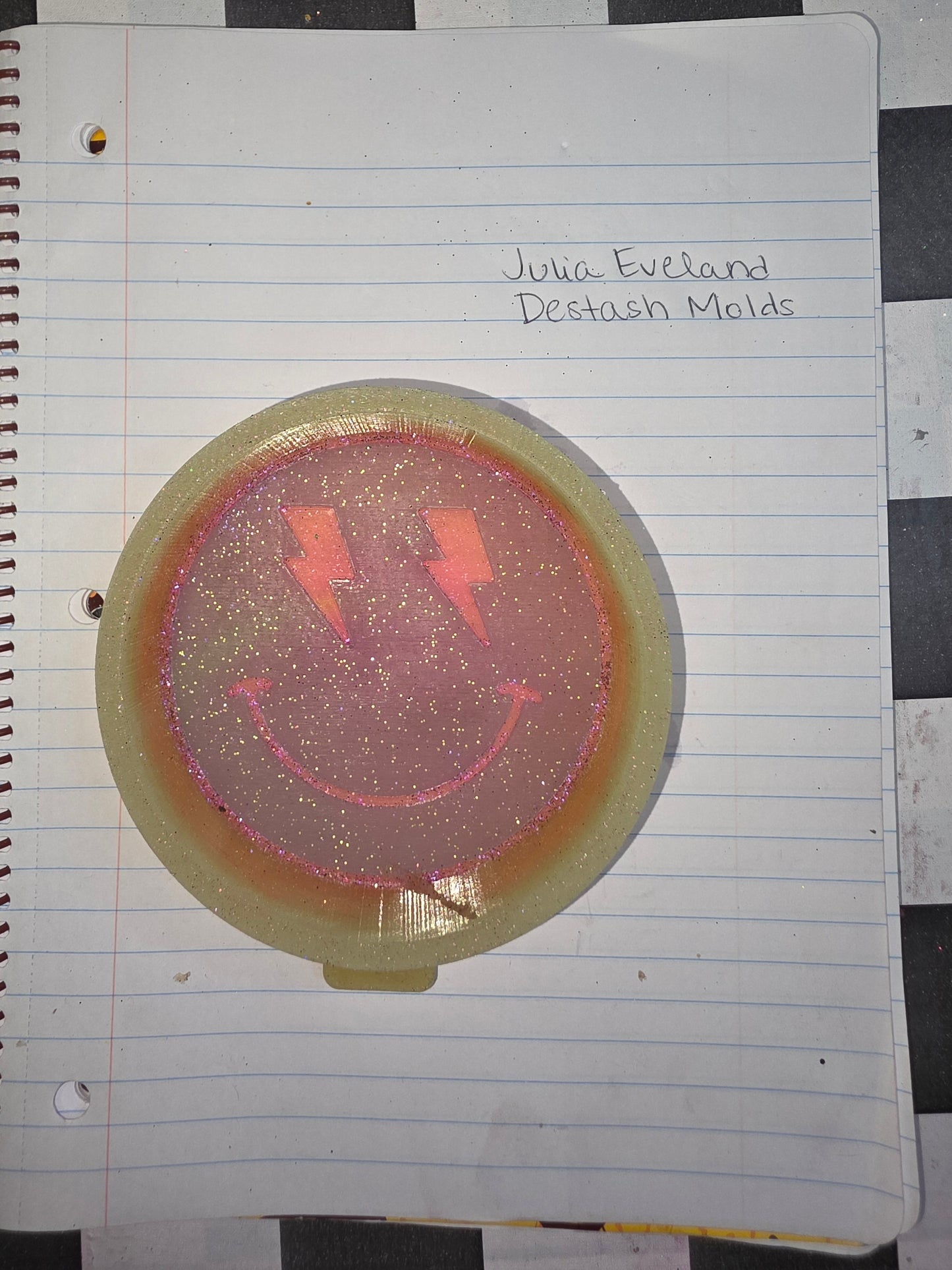 Lightening Bolt Eye Smiley Destash Mold