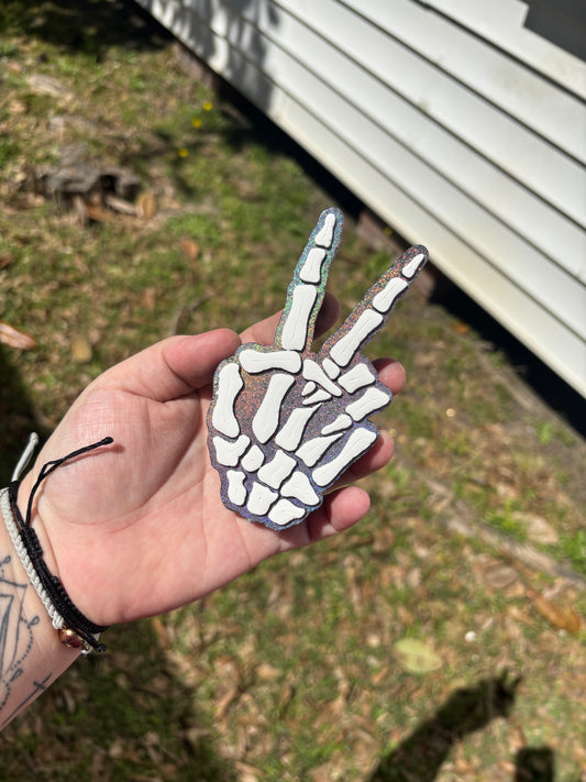 Skeleton Peace Hand