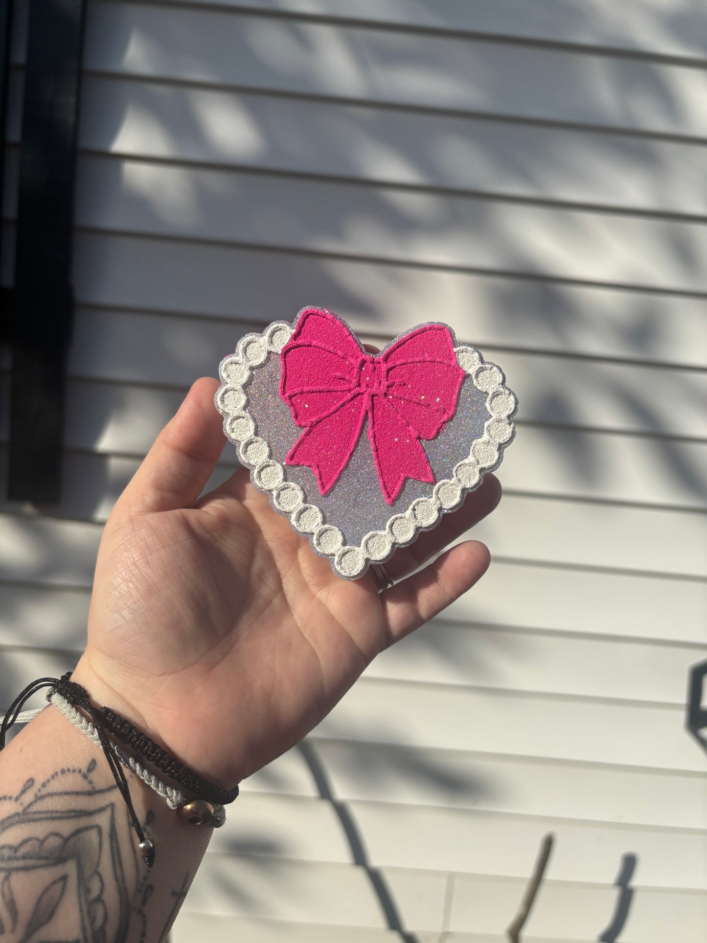 Pearl Heart with Bow