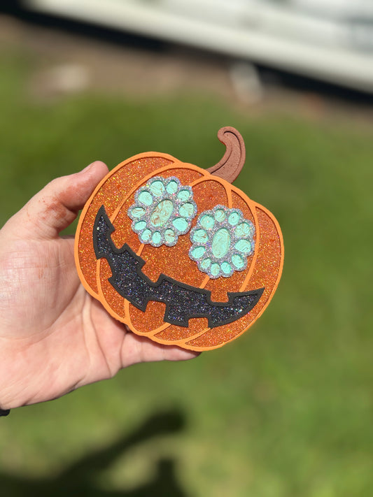 Western Squash Blossom Jack-O-Lantern