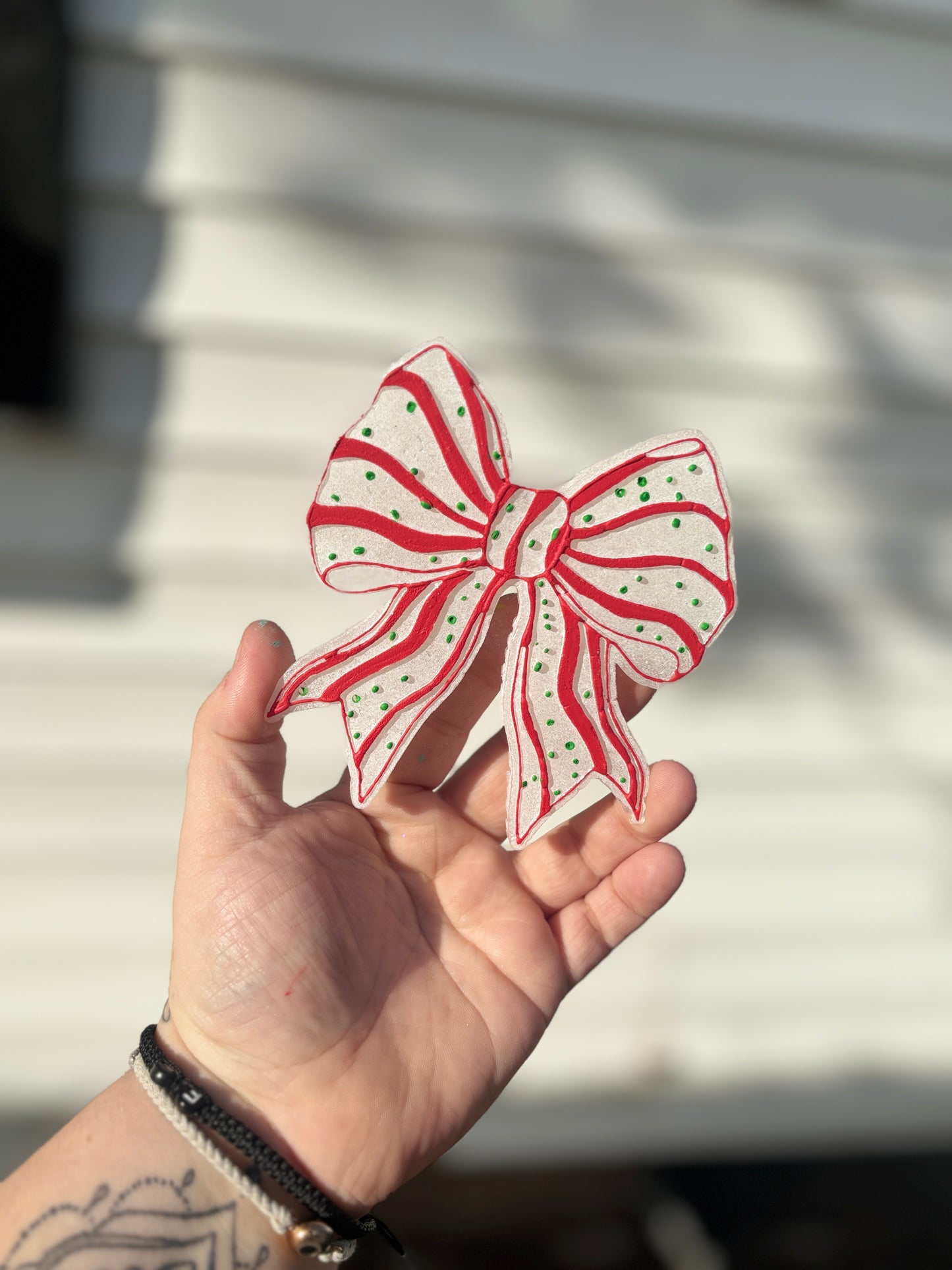 Christmas Snack Cake Bow