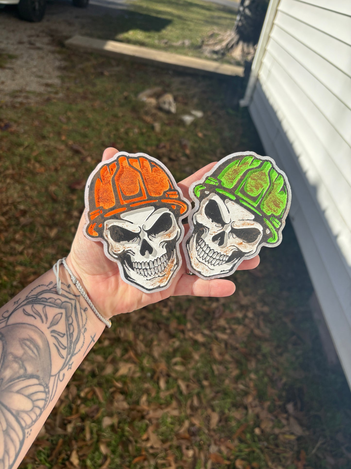 Dirty Skull with Hard Hat