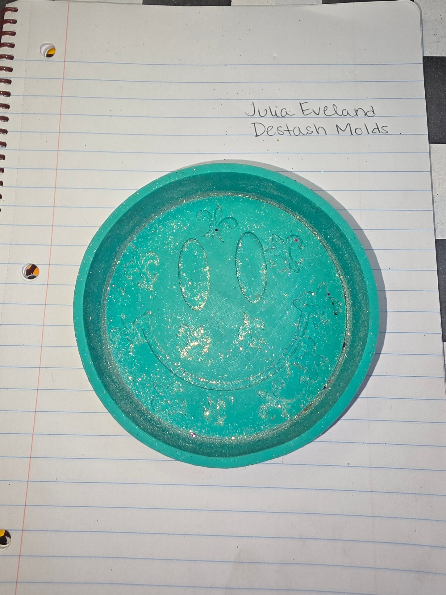 Fleur De Lis Mardi Gras Smiley Destash Mold