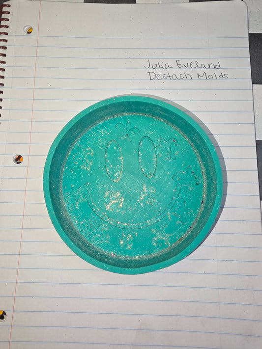 Fleur De Lis Mardi Gras Smiley Destash Mold