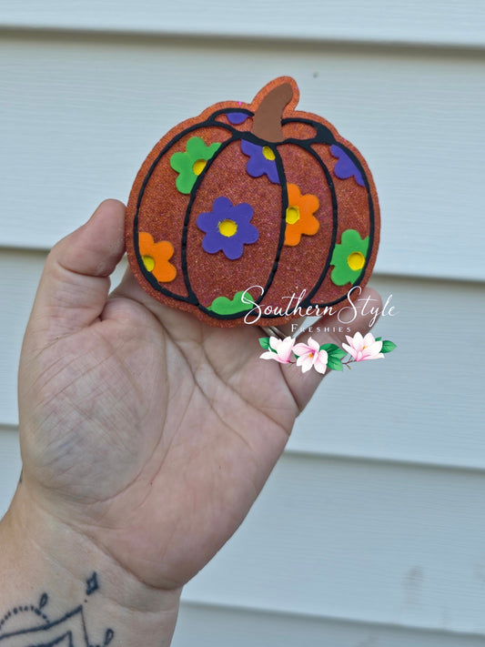 Pumpkin with Flowers
