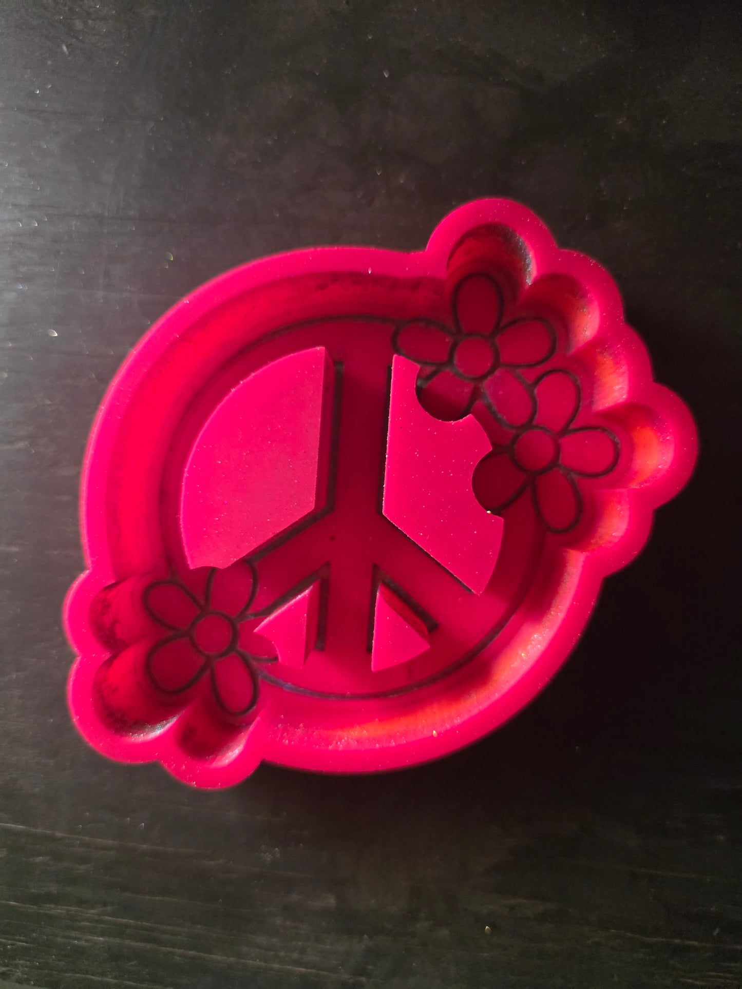 Peace sign with flowers