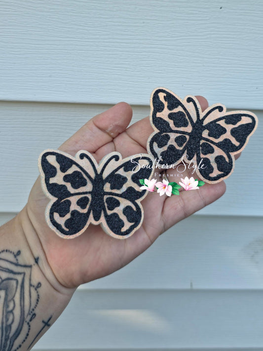 Cow Print Butterflies Vent Clips