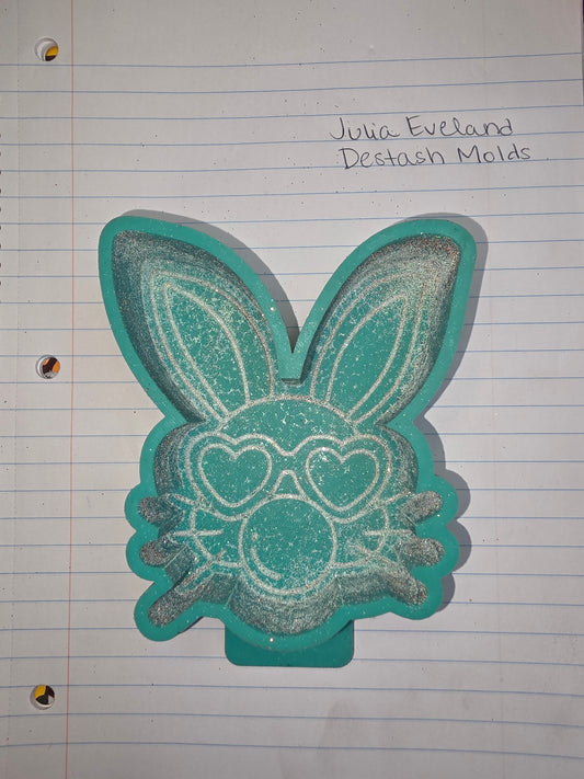 Bunny with Shades Blowing Bubblegum Destash Mold