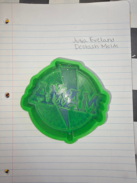 Mama with Lightening Bolt Round Destash Mold