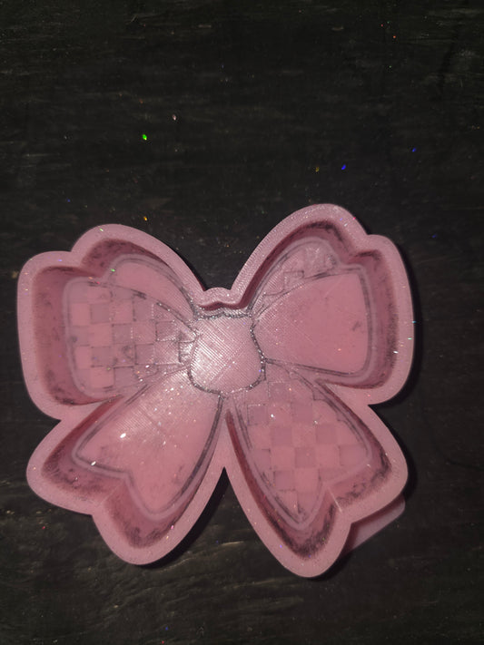 Checkered police badge bow