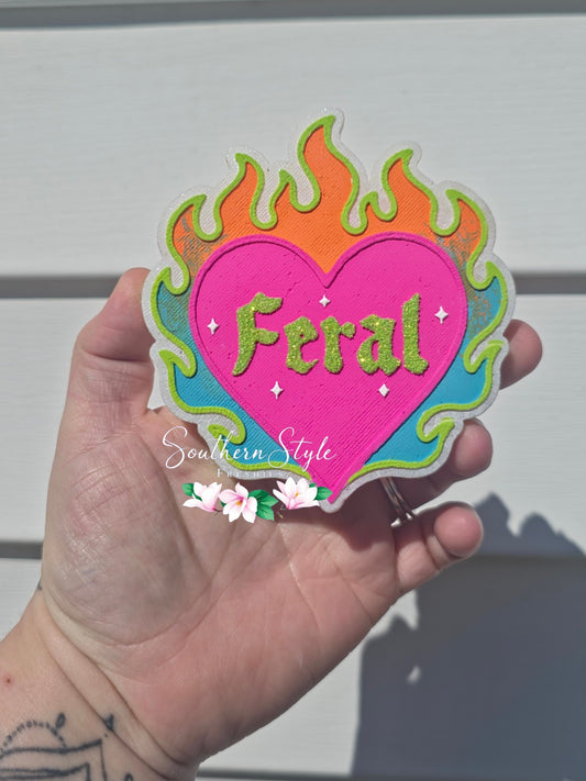 Feral Heart with Flames